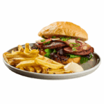 Frites met OK Classic Burger